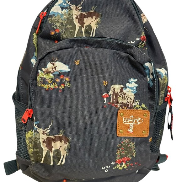 Dakine small backpack dark blue with deer and woodland pattern - Picture 1 of 6